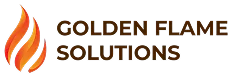 A Logo of Golden Flames